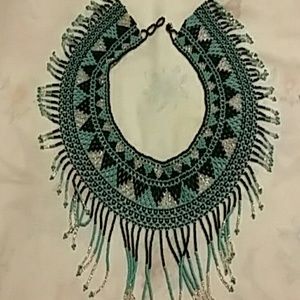 NECKLACE Gorgeous beaded with dangling beads